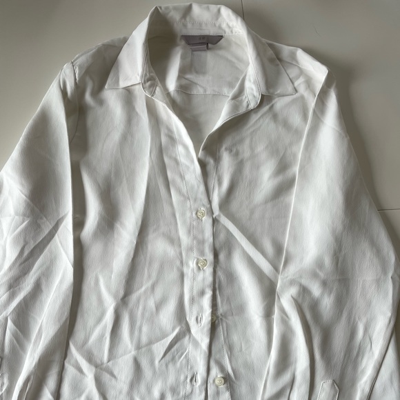 Ladies - White Satin Shirt - Size: 4 - H&M - Picture 2 of 4